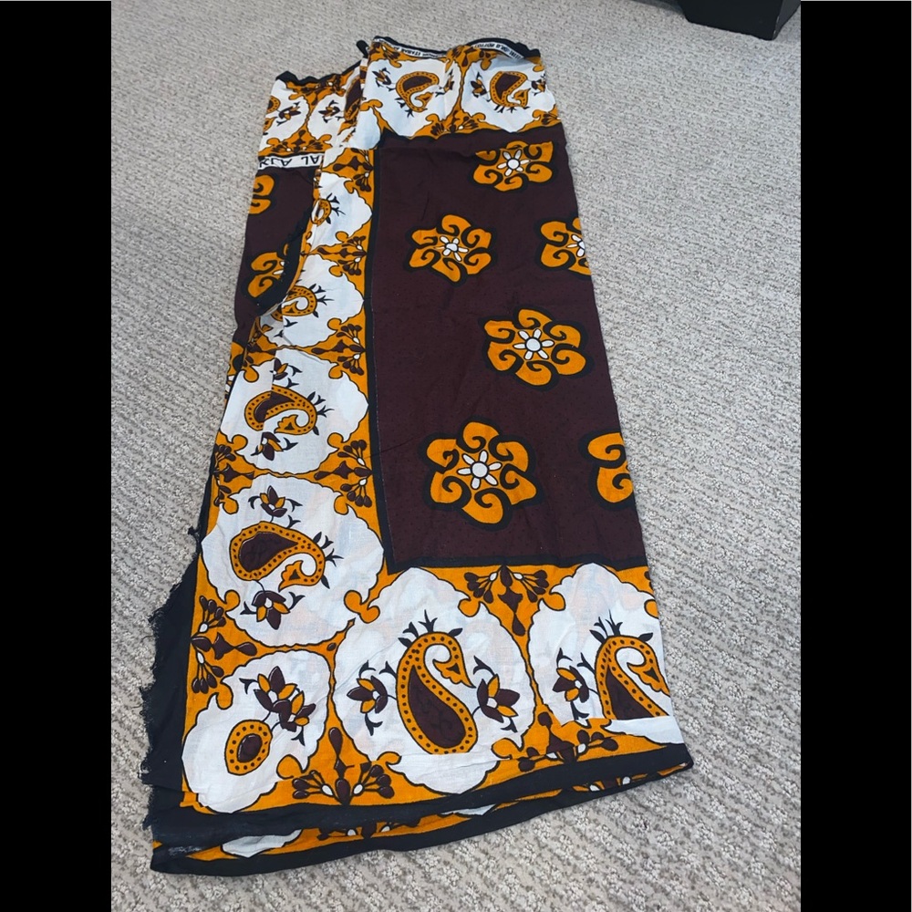 African cloth with writing